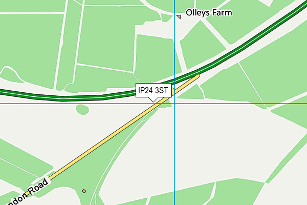 IP24 3ST map - OS VectorMap District (Ordnance Survey)