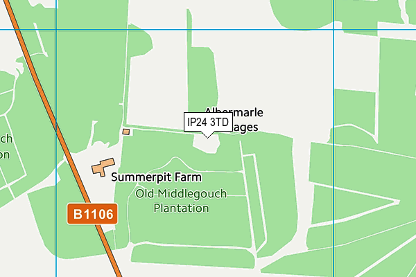 IP24 3TD map - OS VectorMap District (Ordnance Survey)