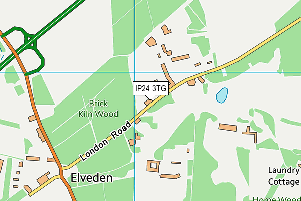 IP24 3TG map - OS VectorMap District (Ordnance Survey)