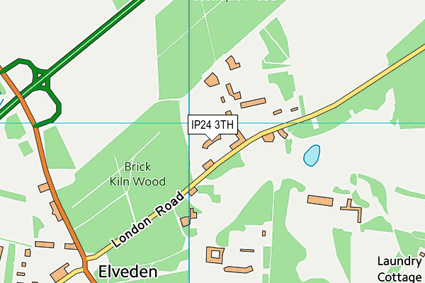 IP24 3TH map - OS VectorMap District (Ordnance Survey)