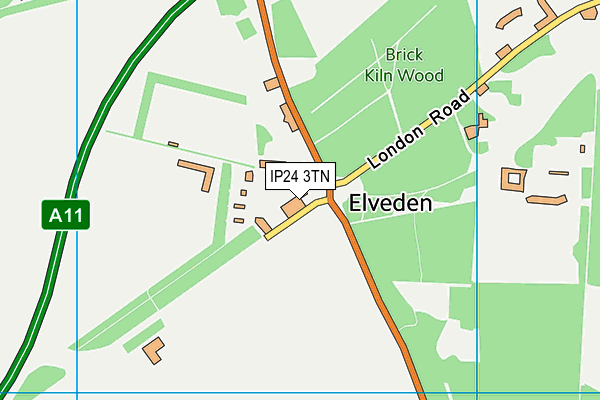Elveden Church of England Primary Academy map (IP24 3TN) - OS VectorMap District (Ordnance Survey)