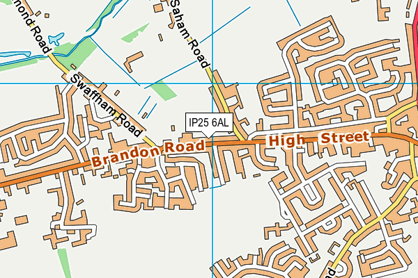 Watton Junior School map (IP25 6AL) - OS VectorMap District (Ordnance Survey)