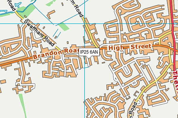 IP25 6AN map - OS VectorMap District (Ordnance Survey)