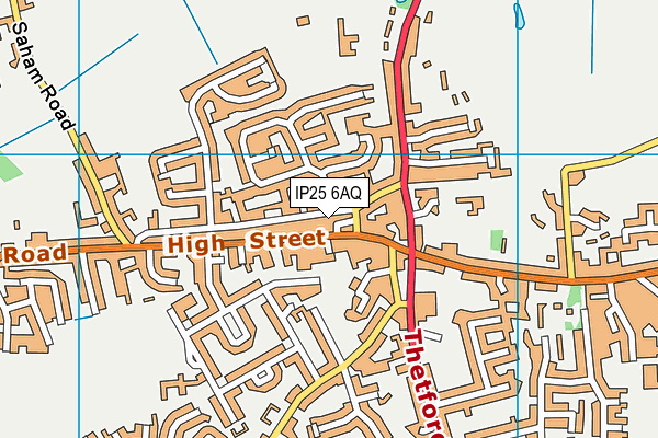 IP25 6AQ map - OS VectorMap District (Ordnance Survey)