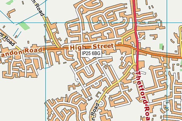 IP25 6BG map - OS VectorMap District (Ordnance Survey)