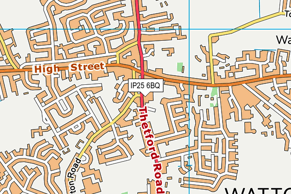 IP25 6BQ map - OS VectorMap District (Ordnance Survey)