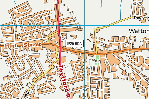 IP25 6DA map - OS VectorMap District (Ordnance Survey)