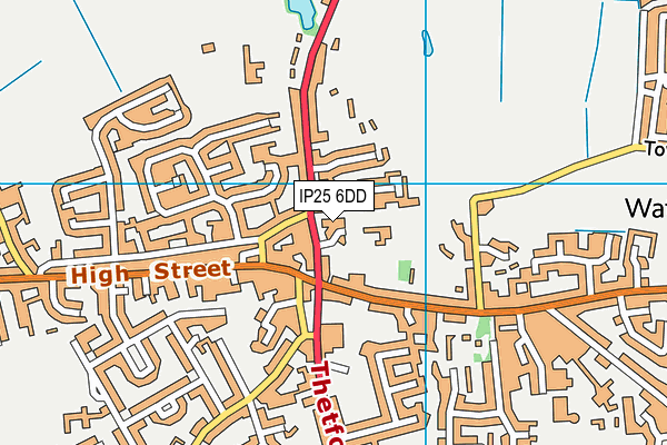 IP25 6DD map - OS VectorMap District (Ordnance Survey)