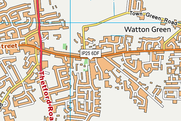 IP25 6DF map - OS VectorMap District (Ordnance Survey)