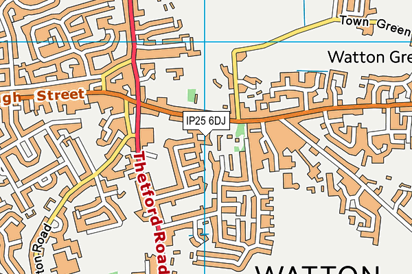 IP25 6DJ map - OS VectorMap District (Ordnance Survey)