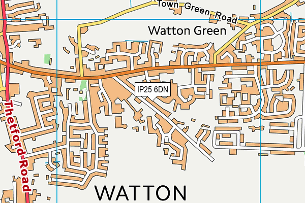 IP25 6DN map - OS VectorMap District (Ordnance Survey)