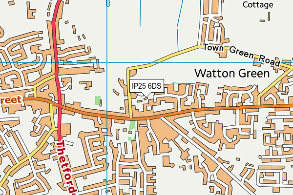 IP25 6DS map - OS VectorMap District (Ordnance Survey)