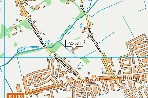 IP25 6DT map - OS VectorMap District (Ordnance Survey)