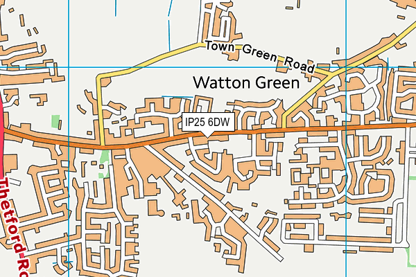 IP25 6DW map - OS VectorMap District (Ordnance Survey)