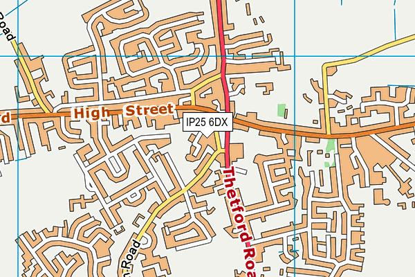 IP25 6DX map - OS VectorMap District (Ordnance Survey)