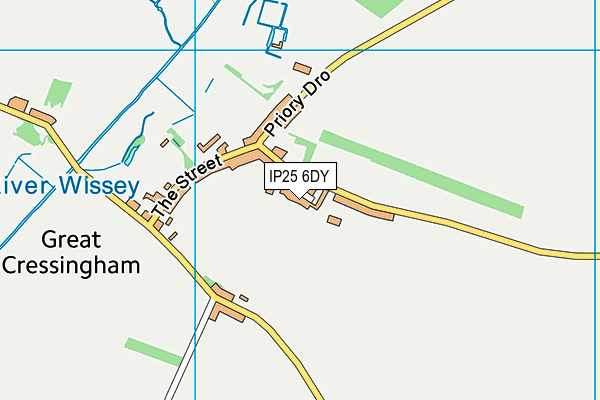 IP25 6DY map - OS VectorMap District (Ordnance Survey)