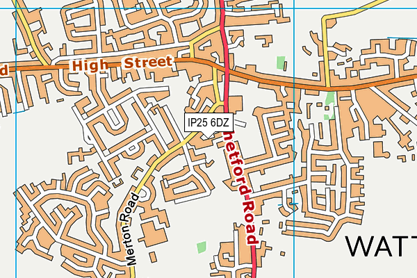 IP25 6DZ map - OS VectorMap District (Ordnance Survey)