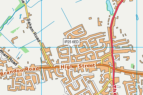 IP25 6ED map - OS VectorMap District (Ordnance Survey)