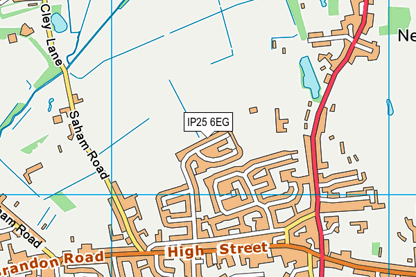 IP25 6EG map - OS VectorMap District (Ordnance Survey)