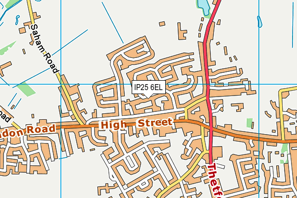 IP25 6EL map - OS VectorMap District (Ordnance Survey)