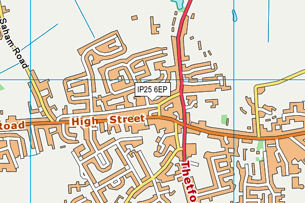 IP25 6EP map - OS VectorMap District (Ordnance Survey)