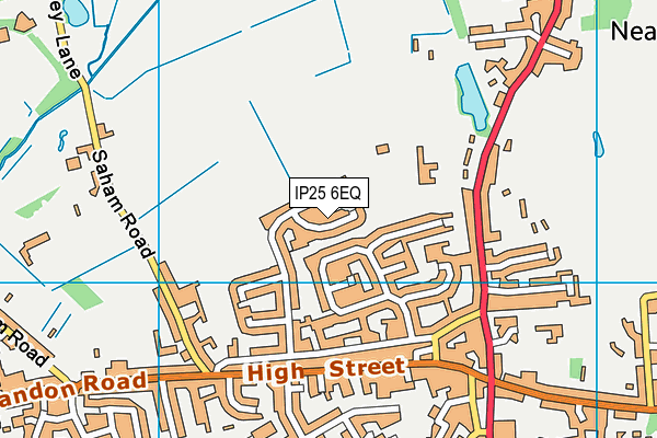 IP25 6EQ map - OS VectorMap District (Ordnance Survey)