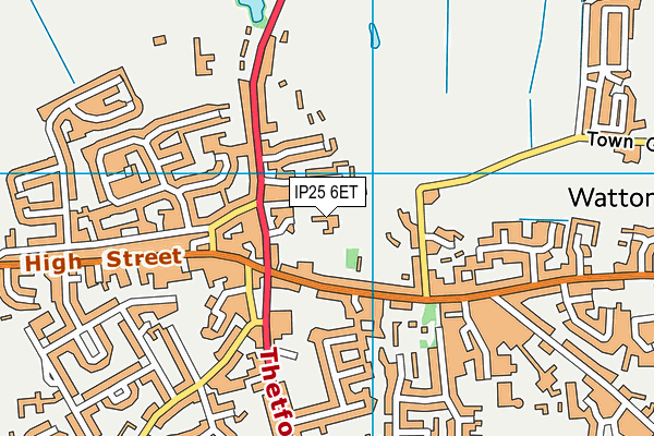 IP25 6ET map - OS VectorMap District (Ordnance Survey)