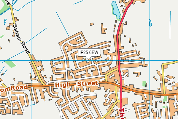 IP25 6EW map - OS VectorMap District (Ordnance Survey)