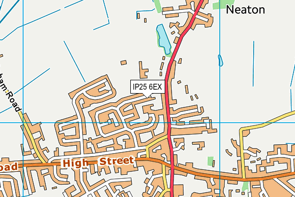 IP25 6EX map - OS VectorMap District (Ordnance Survey)