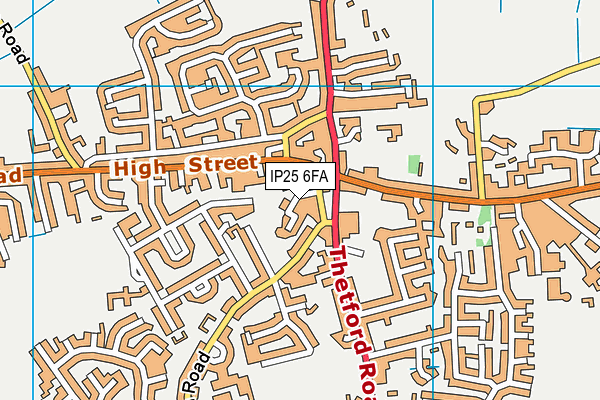 IP25 6FA map - OS VectorMap District (Ordnance Survey)