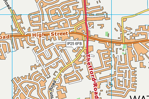 IP25 6FB map - OS VectorMap District (Ordnance Survey)