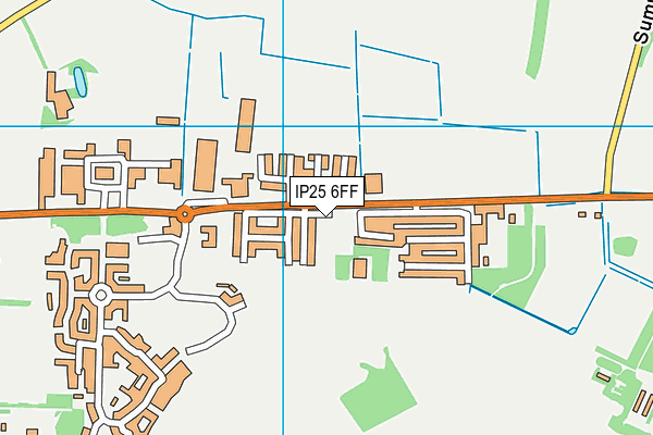 IP25 6FF map - OS VectorMap District (Ordnance Survey)