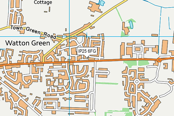 IP25 6FG map - OS VectorMap District (Ordnance Survey)