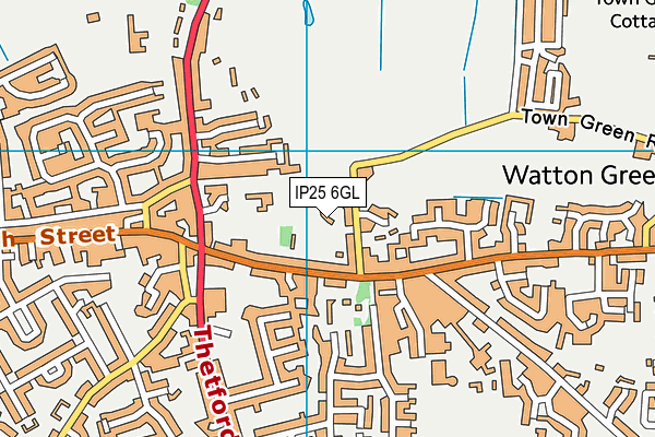 IP25 6GL map - OS VectorMap District (Ordnance Survey)
