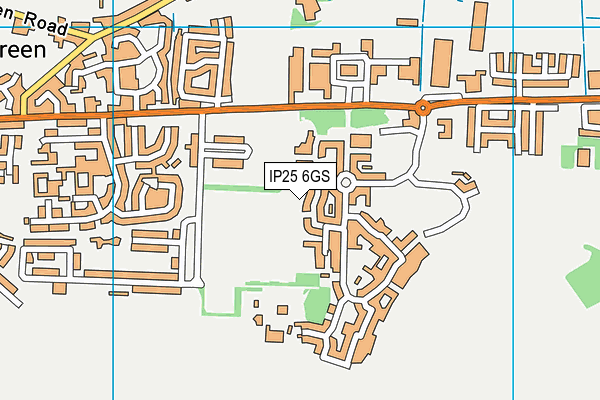 IP25 6GS map - OS VectorMap District (Ordnance Survey)