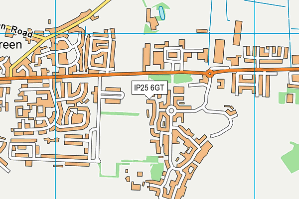 IP25 6GT map - OS VectorMap District (Ordnance Survey)