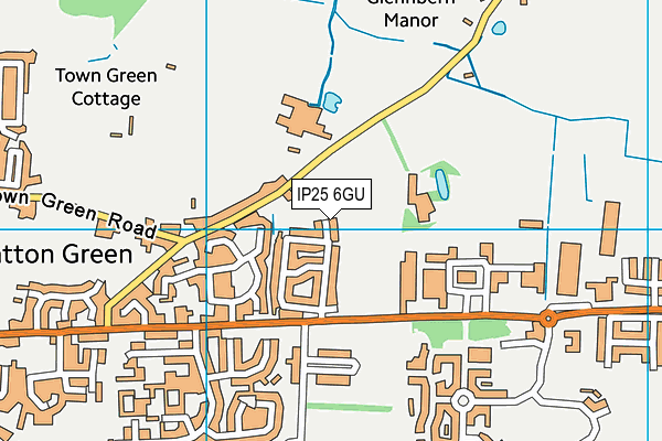 IP25 6GU map - OS VectorMap District (Ordnance Survey)