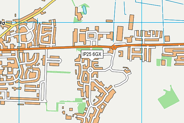 IP25 6GX map - OS VectorMap District (Ordnance Survey)