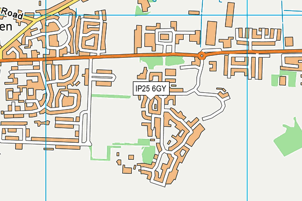 IP25 6GY map - OS VectorMap District (Ordnance Survey)