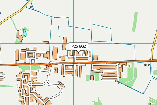 IP25 6GZ map - OS VectorMap District (Ordnance Survey)