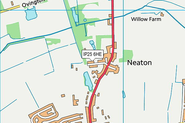 IP25 6HE map - OS VectorMap District (Ordnance Survey)