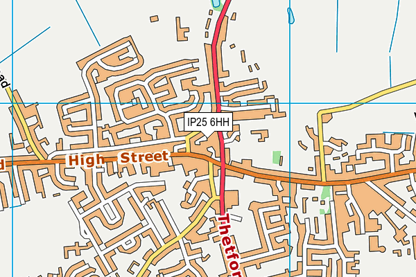 IP25 6HH map - OS VectorMap District (Ordnance Survey)