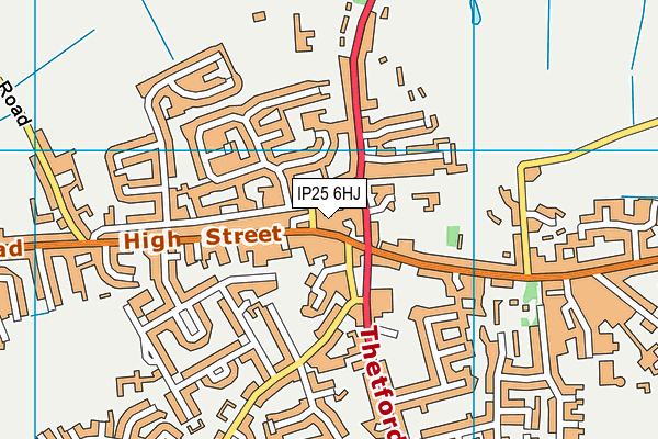 IP25 6HJ map - OS VectorMap District (Ordnance Survey)