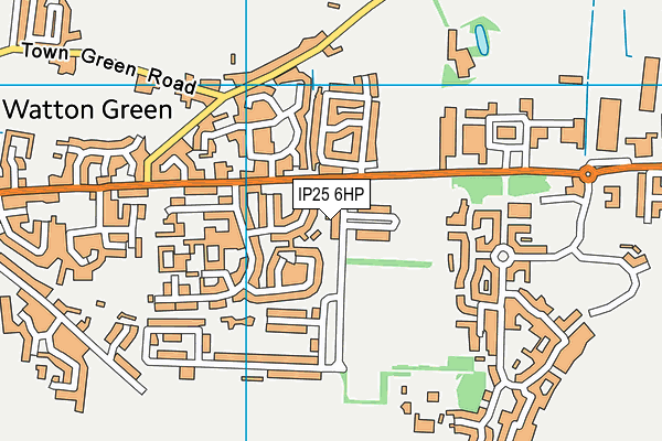 IP25 6HP map - OS VectorMap District (Ordnance Survey)