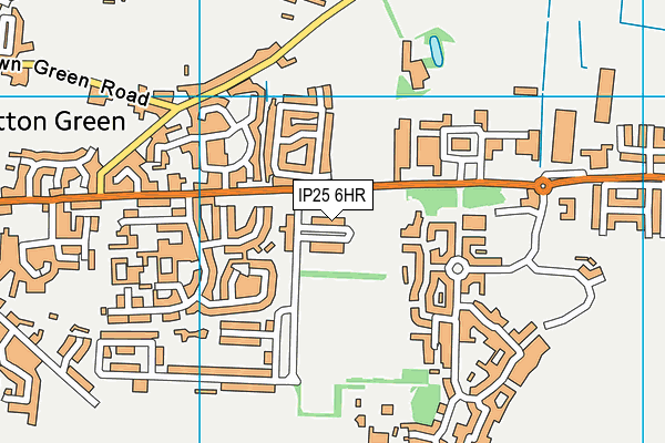 IP25 6HR map - OS VectorMap District (Ordnance Survey)