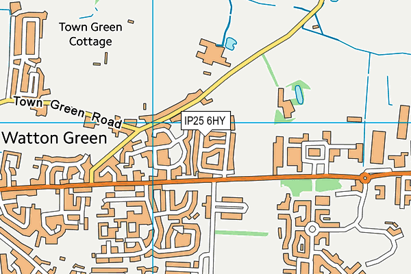 IP25 6HY map - OS VectorMap District (Ordnance Survey)