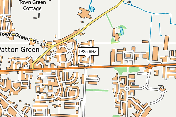 IP25 6HZ map - OS VectorMap District (Ordnance Survey)