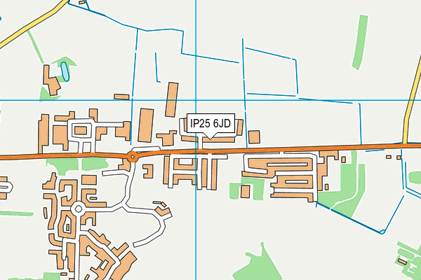 IP25 6JD map - OS VectorMap District (Ordnance Survey)