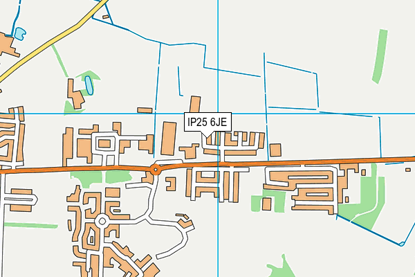 IP25 6JE map - OS VectorMap District (Ordnance Survey)