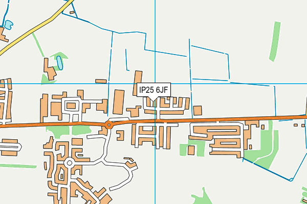 IP25 6JF map - OS VectorMap District (Ordnance Survey)